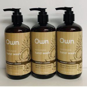 NWT Pack of 3 Own Coconut and Mango Hand Wash 99% Naturally Derived
